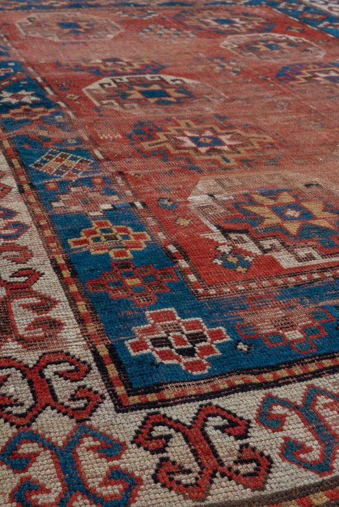 Antique Kazak Area Rug (4' x 7')